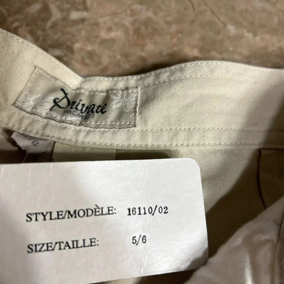 Y2K Barrel cargo capri pants,Light cream ,vtg, NWT, Velcro pocket,PRIVATE MEMBER - Picture 6 of 14